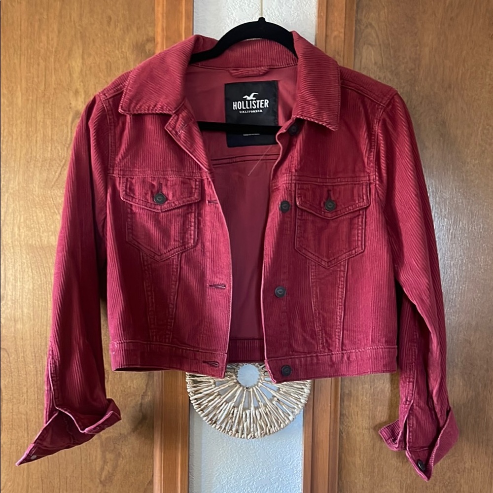 Hollister Women's Red Corduroy Jacket